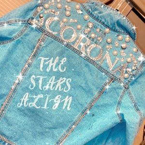Custom denim bridal jacket